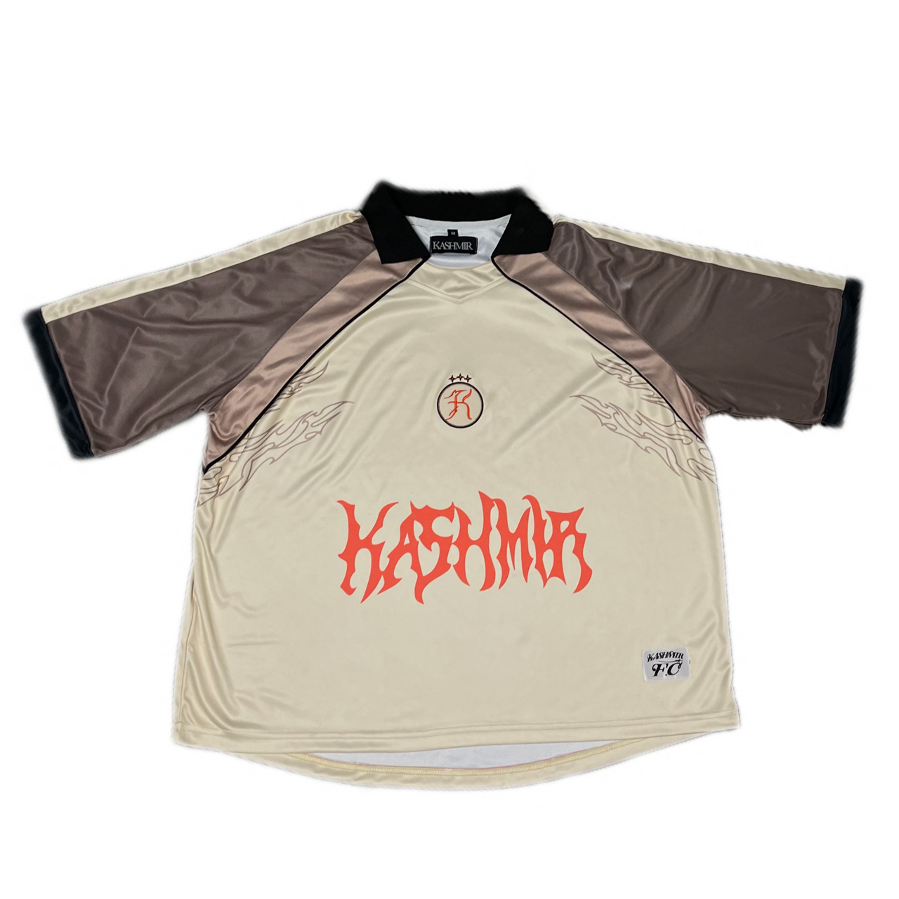 KASHMIR RETRO FOOTBALL JERSEY BEIGE