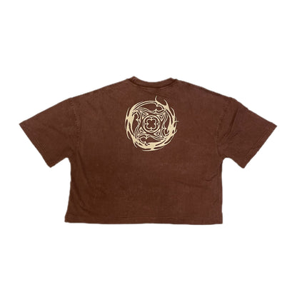 `WHEEL’ BROWN WASHED TEE