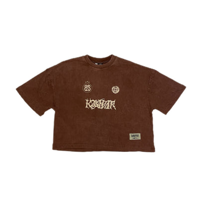 `WHEEL’ BROWN WASHED TEE